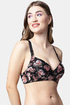 PrettyCat Padded Plunge Wired 3/4th Coverage T-Shirt Bra - Black — thumbnail 4