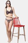 PrettyCat Padded Plunge Wired 3/4th Coverage T-Shirt Bra - Black — thumbnail 5