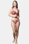 PrettyCat Padded Plunge Wired 3/4th Coverage T-Shirt Bra - Red — thumbnail 5