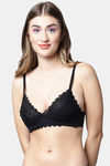 PrettyCat Padded Non Wired Medium Coverage Bralette - Black — thumbnail 1
