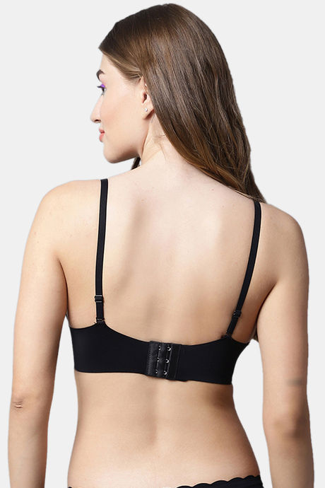 PrettyCat Padded Non Wired Medium Coverage Bralette - Black — image 2