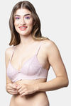 PrettyCat Padded Non Wired Medium Coverage Bralette - Mauve — thumbnail 3