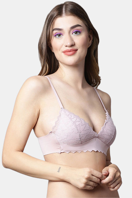 PrettyCat Padded Non Wired Medium Coverage Bralette - Mauve — image 4