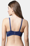 PrettyCat Padded Plunge Wired 3/4th Coverage T-Shirt Bra - Blue — thumbnail 2