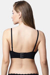 PrettyCat Padded Non Wired Medium Coverage Bralette - Black — thumbnail 2
