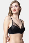 PrettyCat Padded Non Wired Medium Coverage Bralette - Black — thumbnail 4
