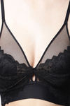 PrettyCat Padded Non Wired Medium Coverage Bralette - Black — thumbnail 6