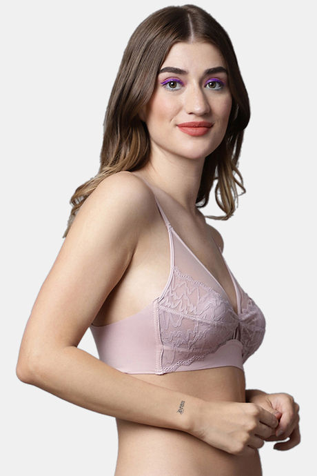 PrettyCat Padded Non Wired Medium Coverage Bralette - Pink — image 4