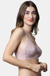 PrettyCat Padded Non Wired Medium Coverage Bralette - Pink — thumbnail 4