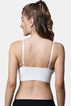 PrettyCat Push-Up Non Wired 3/4th Coverage Cage Bra - White — thumbnail 2