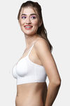 PrettyCat Push-Up Non Wired 3/4th Coverage Cage Bra - White — thumbnail 3