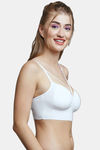 PrettyCat Push-Up Non Wired 3/4th Coverage Cage Bra - White — thumbnail 4
