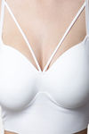 PrettyCat Push-Up Non Wired 3/4th Coverage Cage Bra - White — thumbnail 6