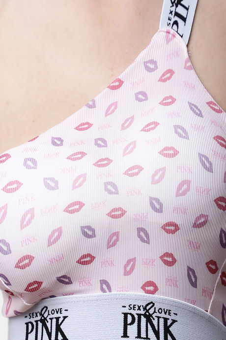 PrettyCat Padded Non Wired 3/4th Coverage Bralette - Pink — image 6