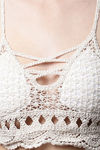 PrettyCat Padded Non Wired 3/4th Coverage Bralette - White — thumbnail 6