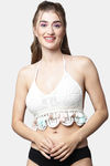 PrettyCat Padded Non Wired 3/4th Coverage Bralette - White — thumbnail 1