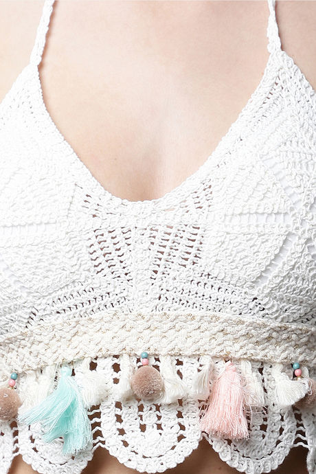 PrettyCat Padded Non Wired 3/4th Coverage Bralette - White — image 6