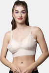 PrettyCat Padded Non Wired 3/4th Coverage Bralette - Beige — thumbnail 1
