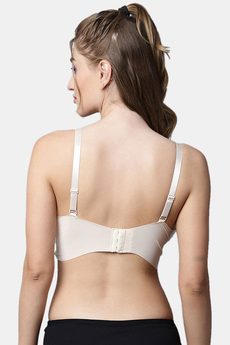 PrettyCat Padded Non Wired 3/4th Coverage Bralette - Beige — image 2
