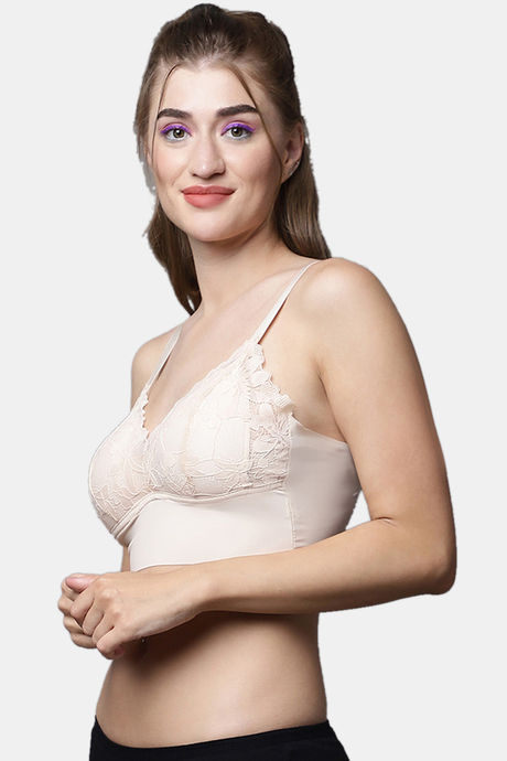PrettyCat Padded Non Wired 3/4th Coverage Bralette - Beige — image 3