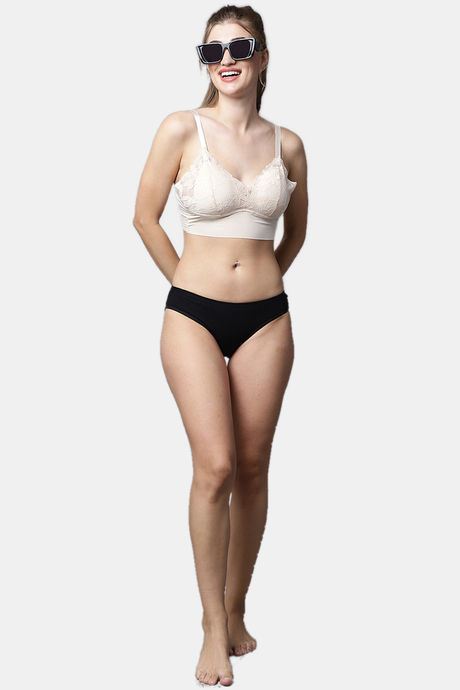PrettyCat Padded Non Wired 3/4th Coverage Bralette - Beige — image 5