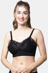 PrettyCat Padded Non Wired 3/4th Coverage Bralette - Black — thumbnail 1