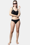 PrettyCat Padded Non Wired 3/4th Coverage Bralette - Black — thumbnail 5
