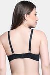 PrettyCat Lightly Padded Non Wired Sexy Plunge Bra For Women - Black — thumbnail 3