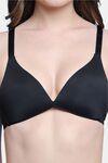 PrettyCat Lightly Padded Non Wired Sexy Plunge Bra For Women - Black — thumbnail 5