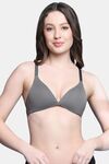 PrettyCat Lightly Padded Non Wired Sexy Plunge Bra For Women - Mouse — thumbnail 1