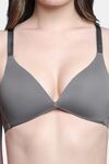 PrettyCat Lightly Padded Non Wired Sexy Plunge Bra For Women - Mouse — thumbnail 5