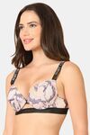 PrettyCat Monogram Shine Straps Underwire Sexy Pushup Bra - Purple — thumbnail 2
