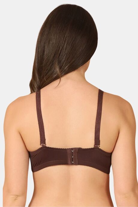 PrettyCat Sexy Lightly Padded Underwire T-shirt bra with bows - Brown — image 3