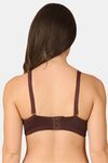 PrettyCat Sexy Lightly Padded Underwire T-shirt bra with bows - Brown — thumbnail 3