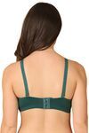 PrettyCat Sexy Lightly Padded Underwire T-shirt bra with bows - Green — thumbnail 3