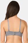 PrettyCat Sexy Lightly Padded Underwire T-shirt bra with bows - Grey — thumbnail 3
