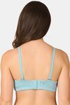 PrettyCat Lightly Padded Underwire Sexy T-shirt Bra With Teddy Print - Blue — thumbnail 3
