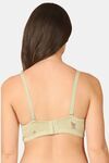 PrettyCat Lightly Padded Underwire Sexy T-shirt Bra With Teddy Print - Green — thumbnail 3