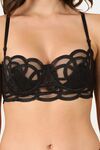 PrettyCat Sexy Summer Women's Thin Net Transparent Lace Bra - Black — thumbnail 5