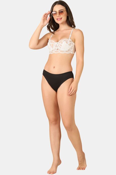 PrettyCat Sexy Summer Women's Thin Net Transparent Lace Bra - White — image 4