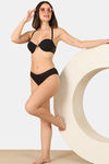 PrettyCat Back Shine T straps Front Open Sexy Plunge Bra - Black — thumbnail 4