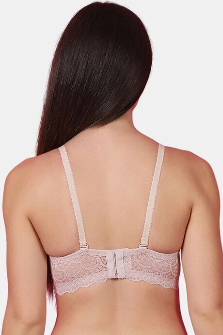 PrettyCat Women Sexy Underwire Balconette Lace Bra - Beige — image 3