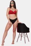 PrettyCat Women Sexy Underwire Balconette Lace Bra - Maroon — thumbnail 4