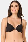 PrettyCat Sexy Women Lightly Padded Underwire Plunge Bra - Black — thumbnail 1