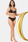 PrettyCat Sexy Women Lightly Padded Underwire Plunge Bra - Black — thumbnail 4