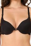 PrettyCat Sexy Women Lightly Padded Underwire Plunge Bra - Black — thumbnail 5
