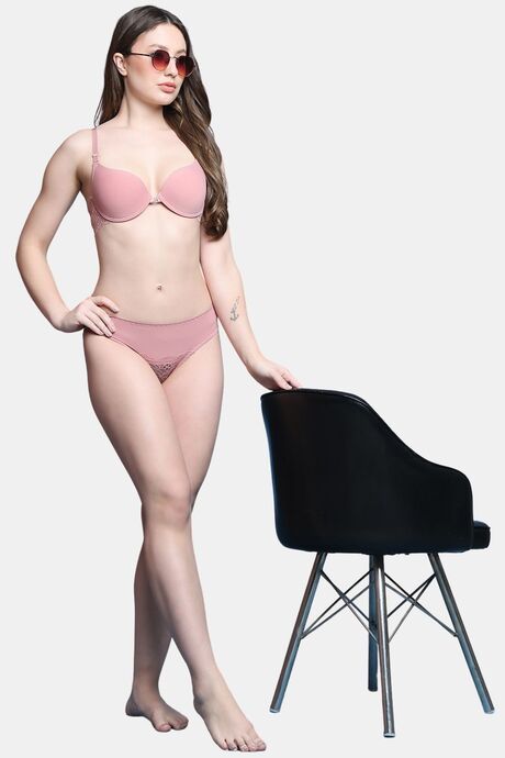 PrettyCat Underwire Seamless Plunge Bra For Women — image 4