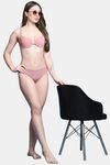 PrettyCat Lightly Padded Underwire T-Shirt Bra For Women - Pink — thumbnail 4