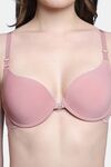 PrettyCat Lightly Padded Underwire T-Shirt Bra For Women - Pink — thumbnail 5