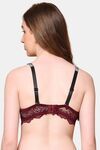 PrettyCat Sexy Women Lightly Padded Underwire Plunge Bra - Wine — thumbnail 3
